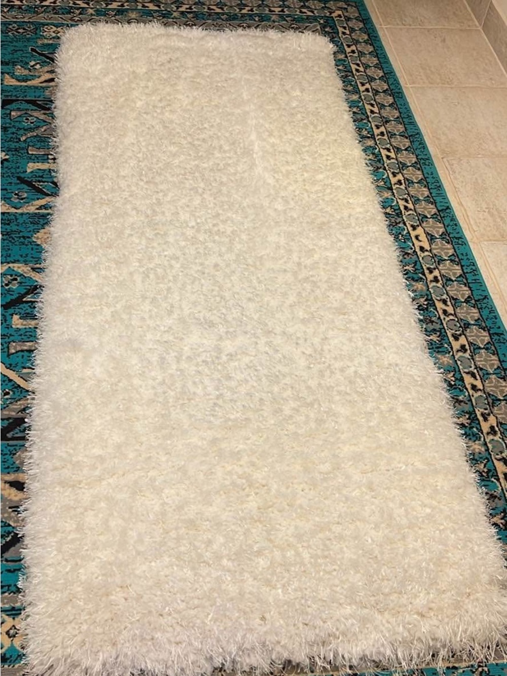 Safavieh Ivory Shag Runner Rug